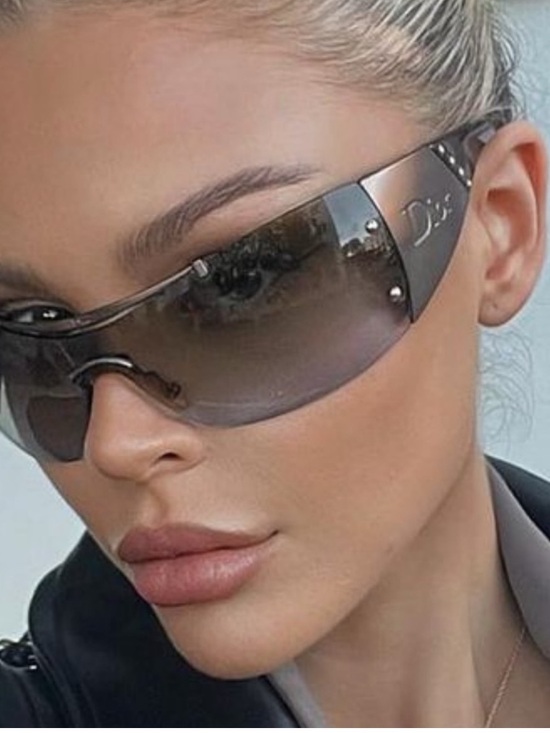 Dior Accessories - Extremely RARE 🖤 Vintage Christian Dior black & silver Rimless sunglasses